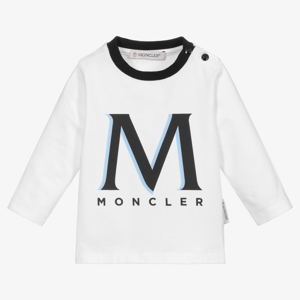 Moncler Enfant - Boys White Cotton Top | Childrensalon