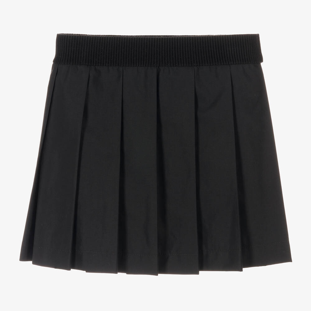 Moncler Enfant - Girls Black Pleated Skirt | Childrensalon