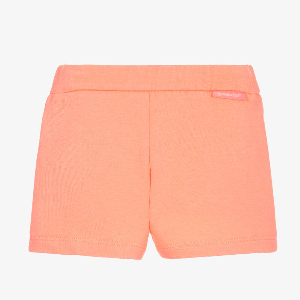 Coral orange short shorts