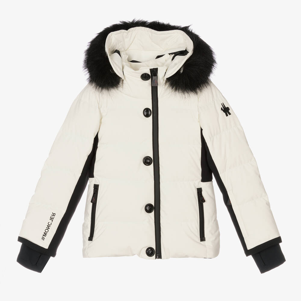 Moncler Enfant - Кремовая лыжная куртка для девочек | Childrensalon