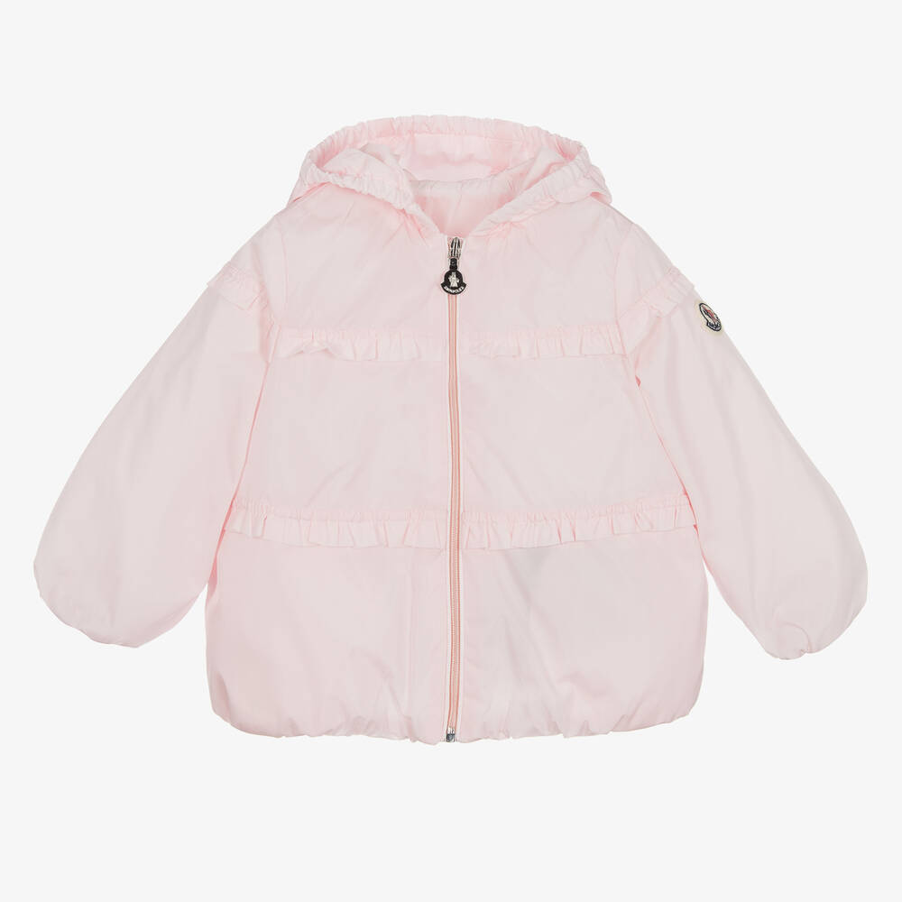 Moncler Enfant - Girls Pale Pink Hiti Hooded Jacket | Childrensalon