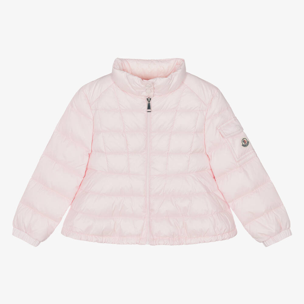 Moncler Enfant - Girls Pink Aminia Down-Fill Puffer Jacket | Childrensalon