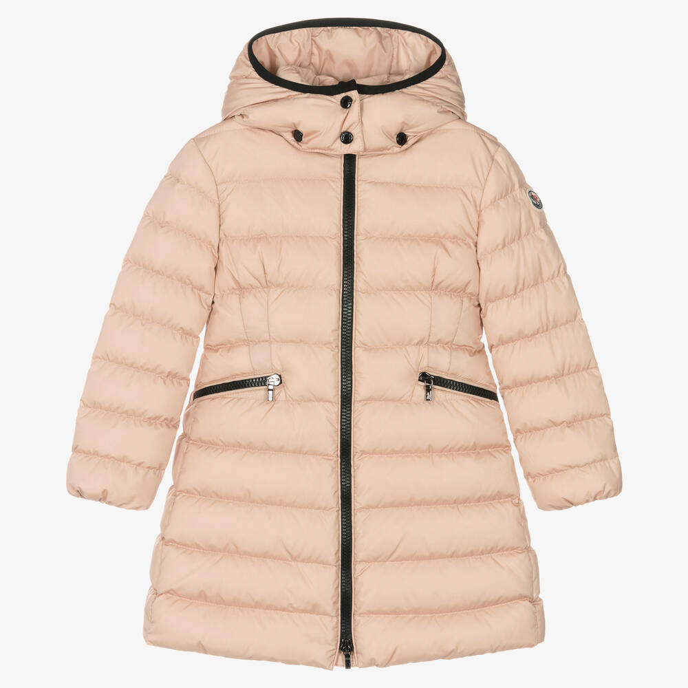Moncler Enfant - Розовое пуховое пальто для девочек | Childrensalon