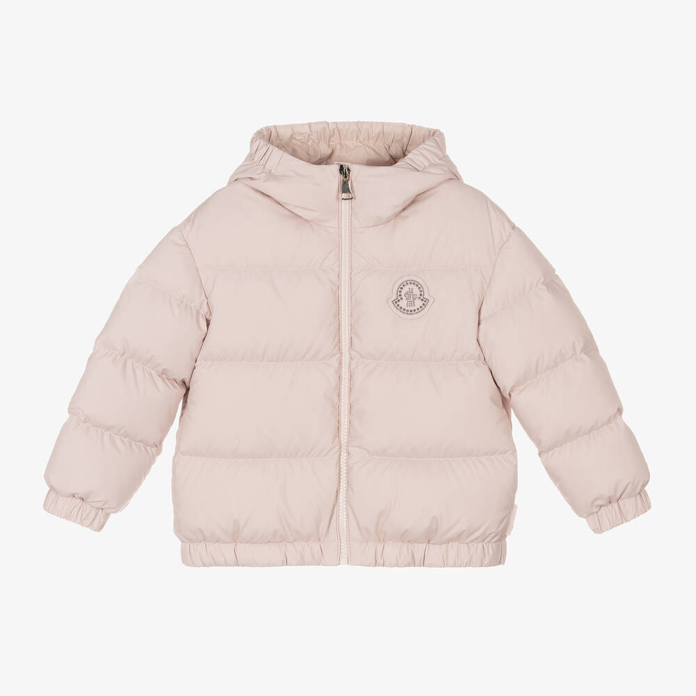 Moncler Enfant - Girls Pink Claritia Down Padded Jacket | Childrensalon