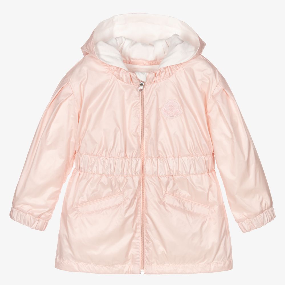 Moncler Enfant - Manteau à capuche rose Fille | Childrensalon