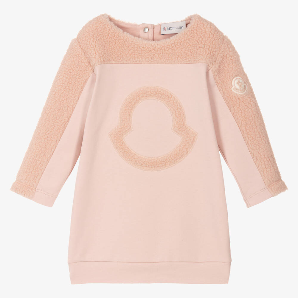 Moncler Enfant - Girls Pink Sweatshirt Dress | Childrensalon
