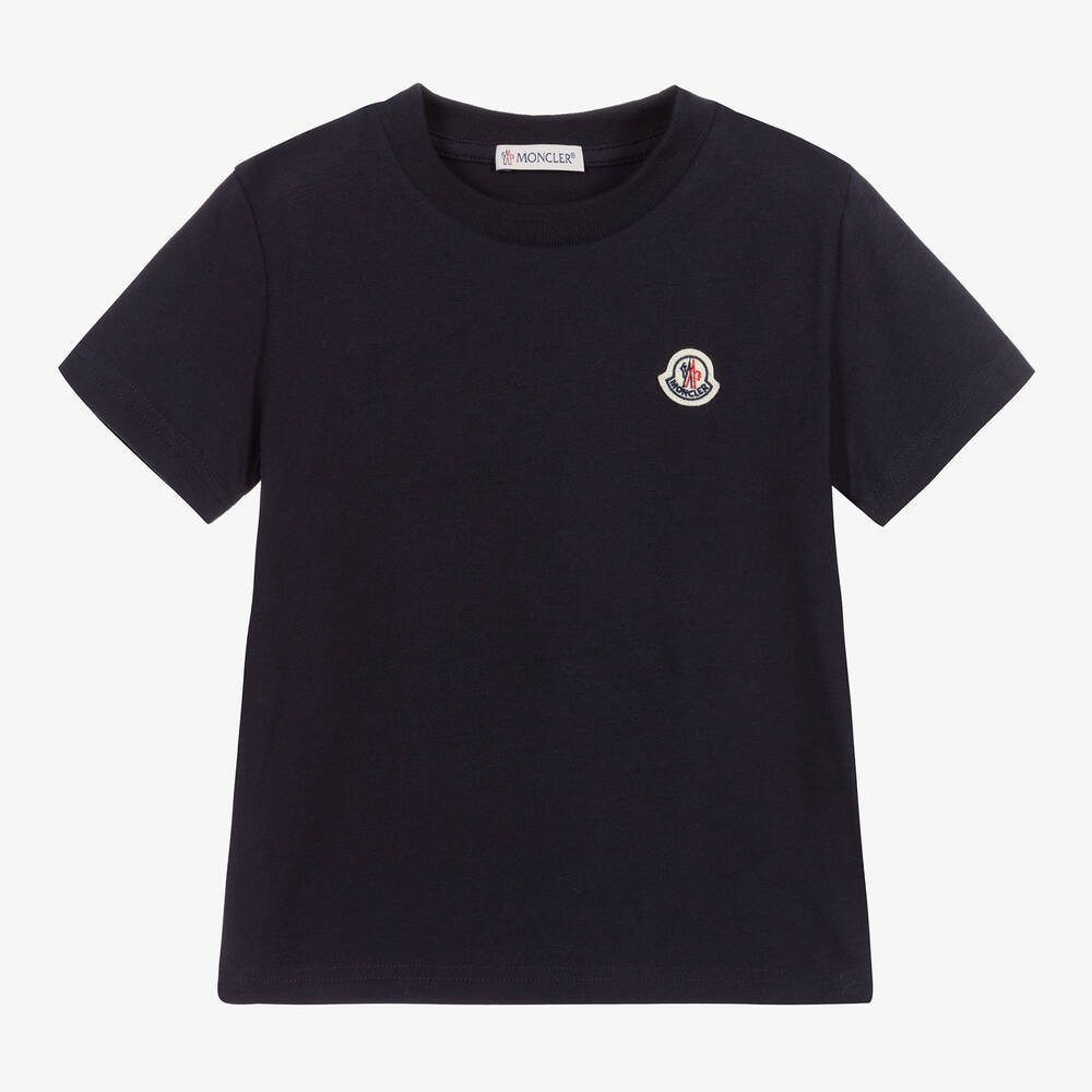 Moncler Enfant - Navyblaues Baumwoll-T-Shirt | Childrensalon