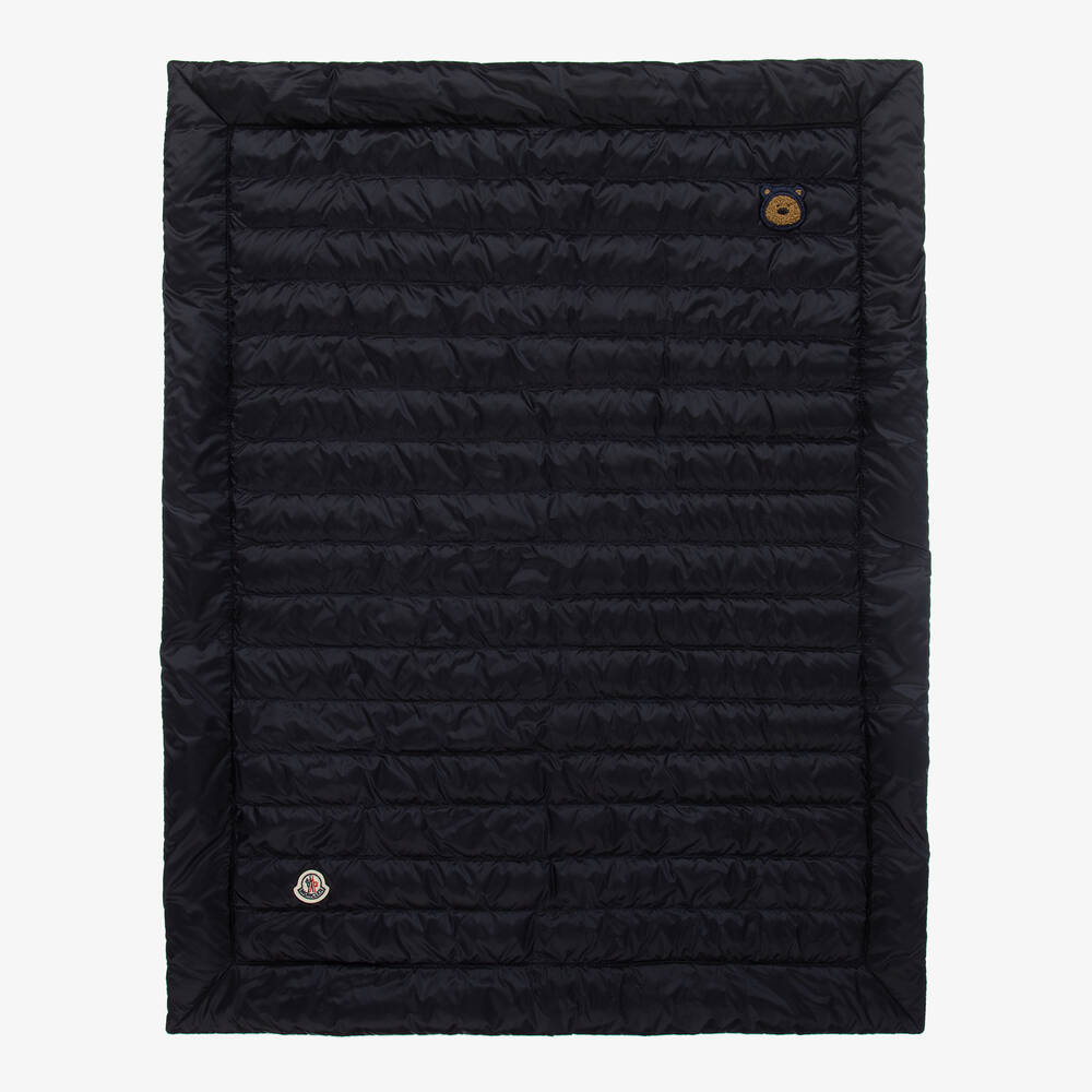 Moncler Enfant - Navy Blue Down Padded Blanket (80cm) | Childrensalon