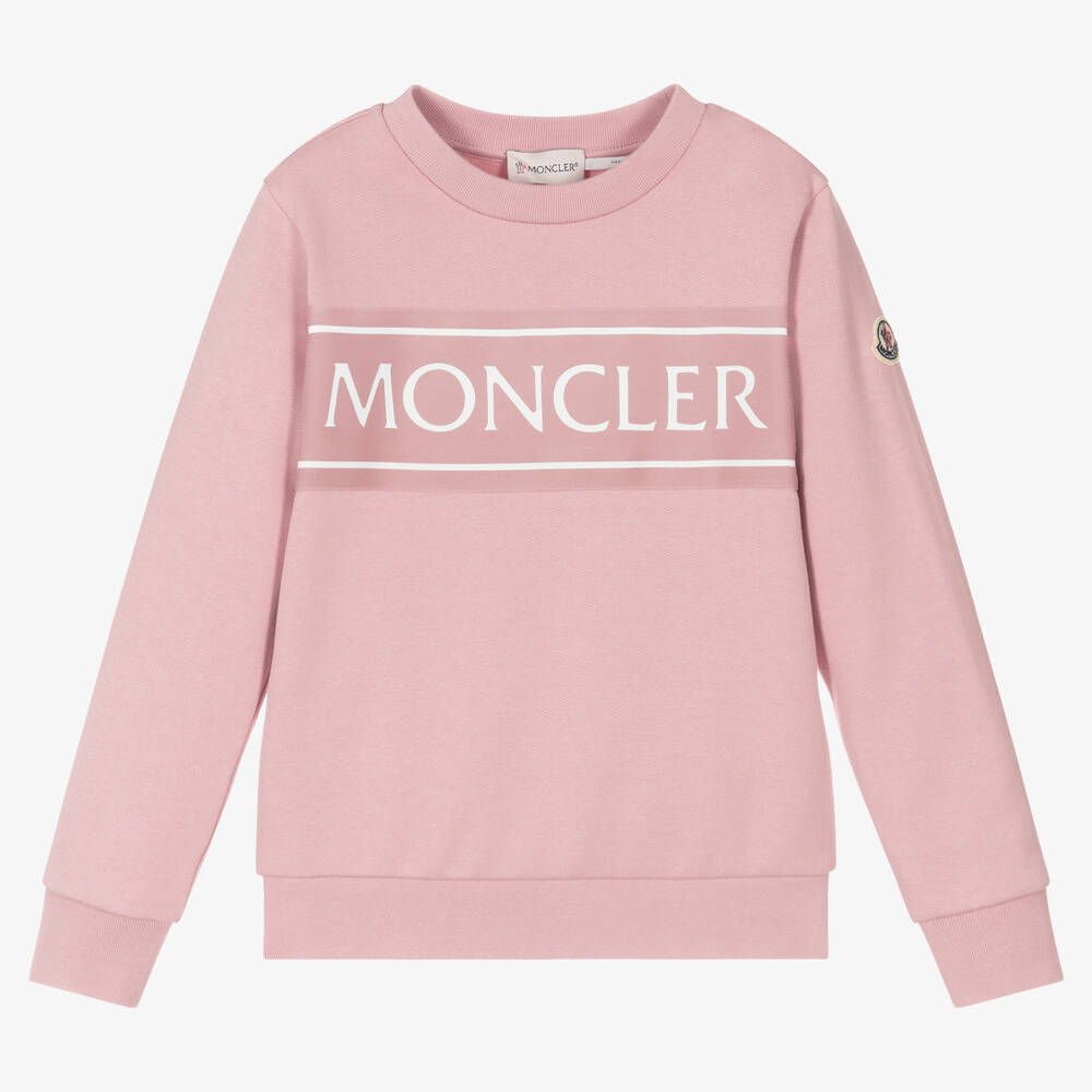 Moncler Enfant - Zartrosa Baumwoll-Sweatshirt | Childrensalon