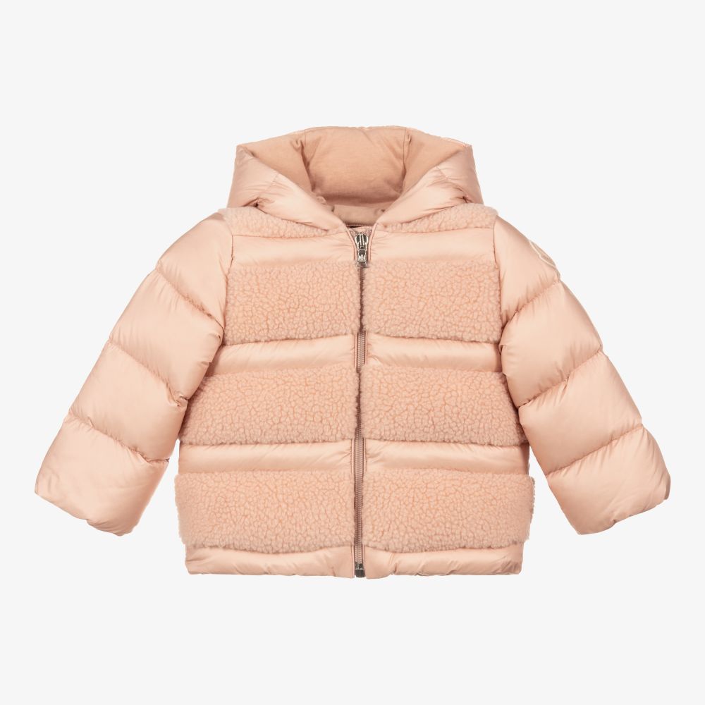 Moncler Enfant - Pink Puffer Down Jacket | Childrensalon