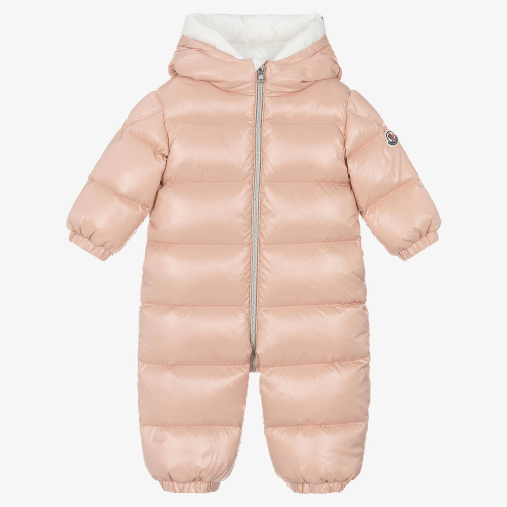 Moncler Enfant - Pink Samian Puffer Snowsuit | Childrensalon