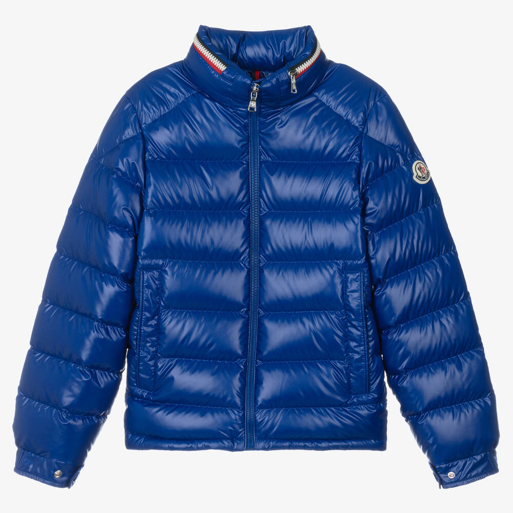 Moncler Enfant - Teen Boys Blue Bourne Down Puffer Jacket | Childrensalon