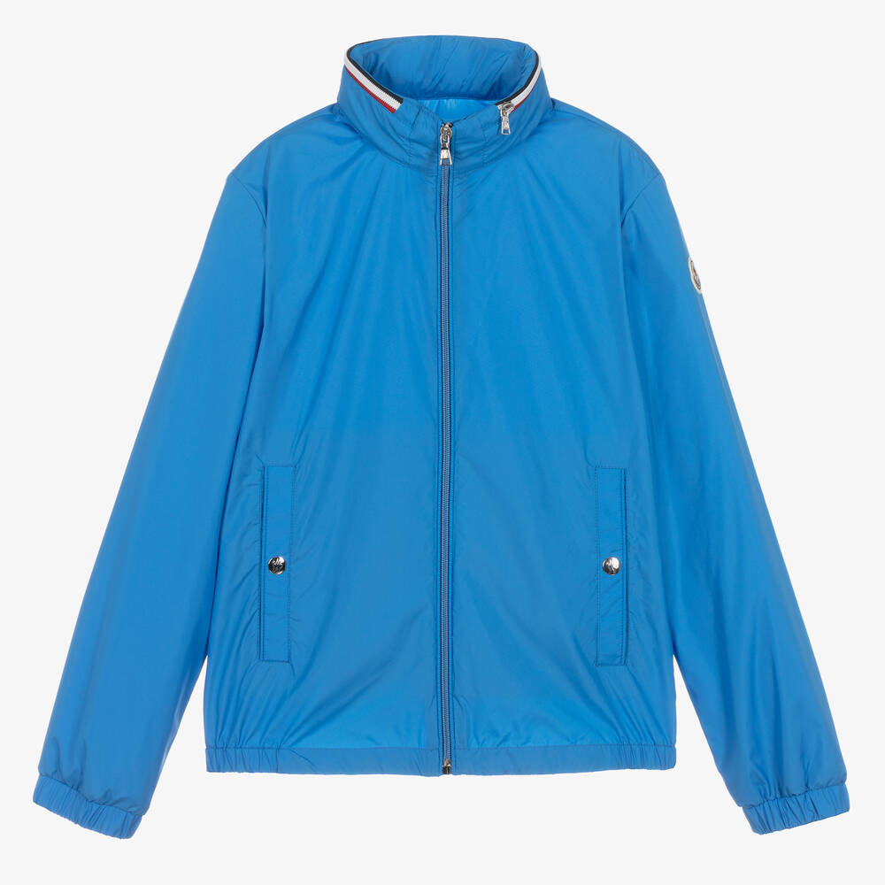 Moncler Enfant - Голубая куртка с капюшоном | Childrensalon