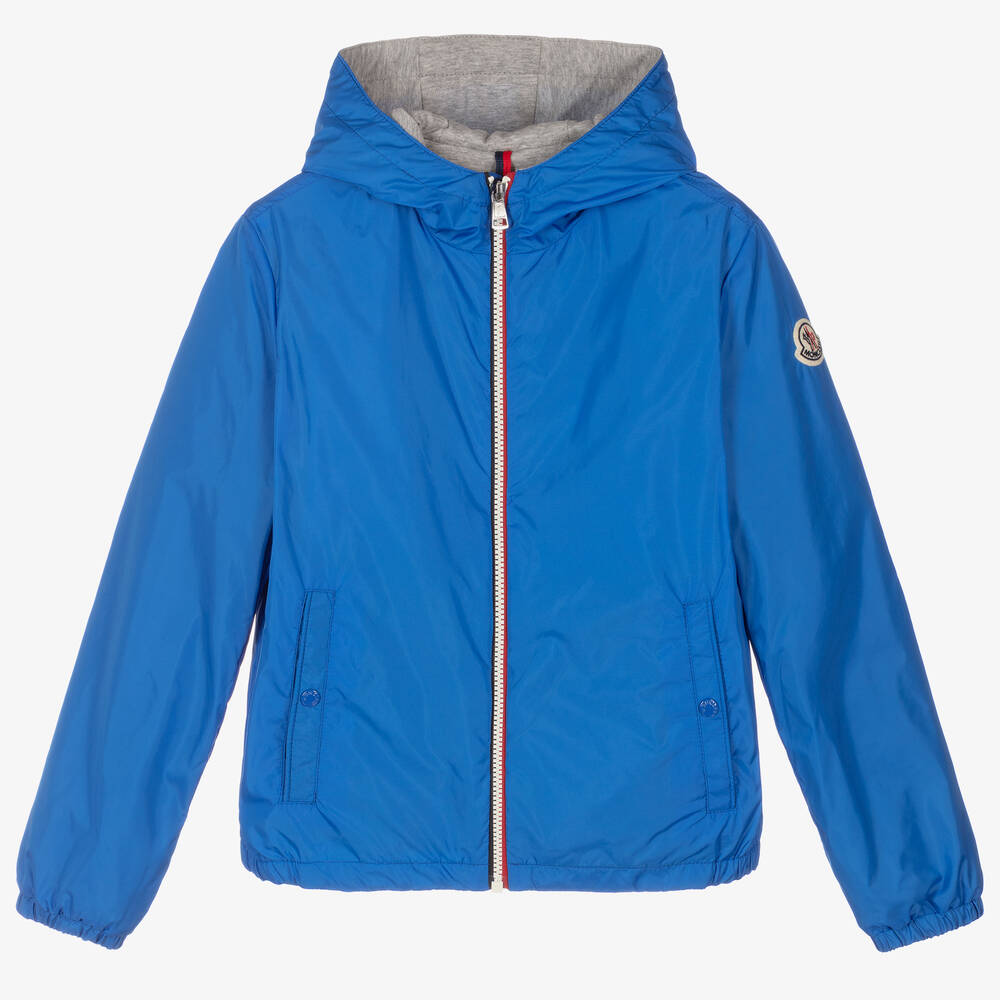 Moncler Enfant - Teen Boys Blue New Urville Hooded Jacket | Childrensalon
