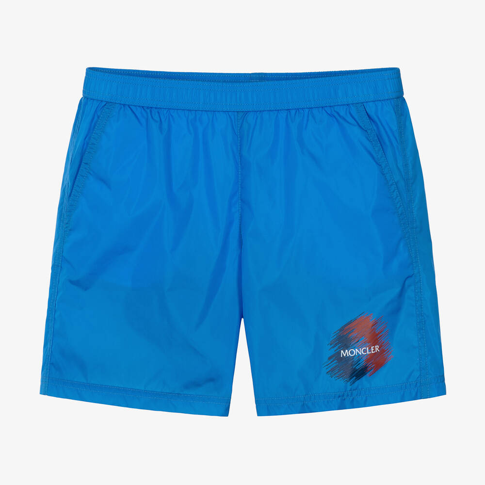 Moncler Enfant - Teen Boys Blue Swim Shorts | Childrensalon