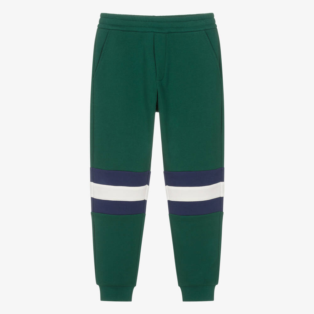 Moncler Enfant - Pantalon de jogging coton vert bleu | Childrensalon