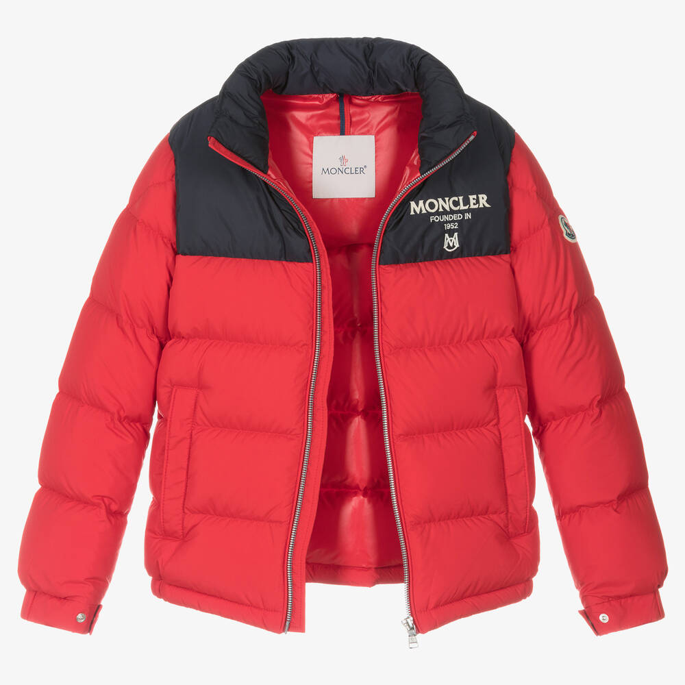 Moncler Enfant - Teen Boys Red Joe Puffer Jacket | Childrensalon