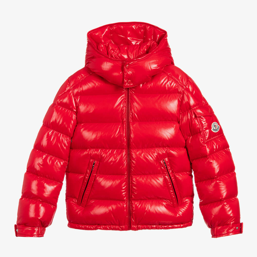 Moncler Enfant - Teen Boys Red Maya Down Puffer Jacket | Childrensalon