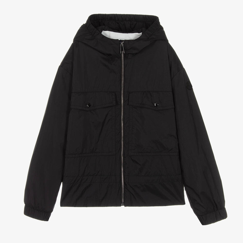 Moncler Enfant - Черная куртка с капюшоном | Childrensalon