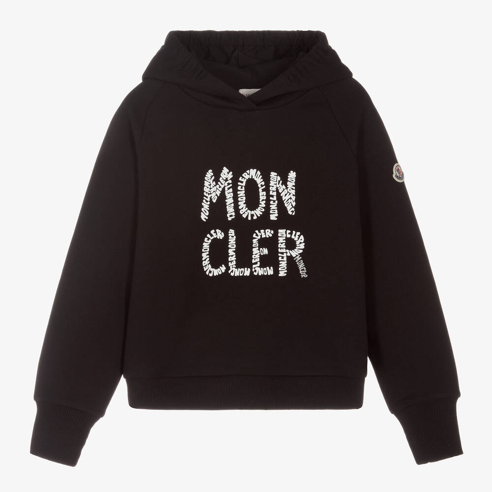 Moncler Enfant - Teen Girls Black Sweatshirt | Childrensalon