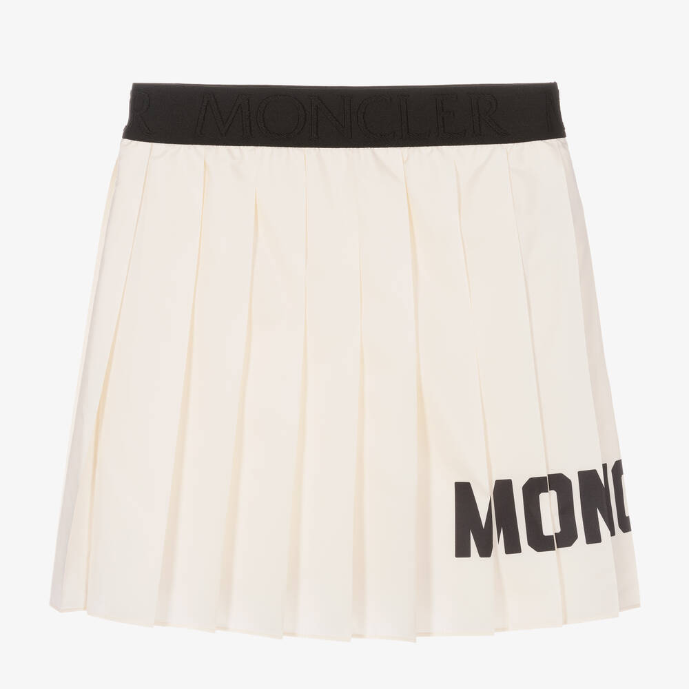 Moncler Enfant - Teen Girls Ivory Pleated Skirt | Childrensalon