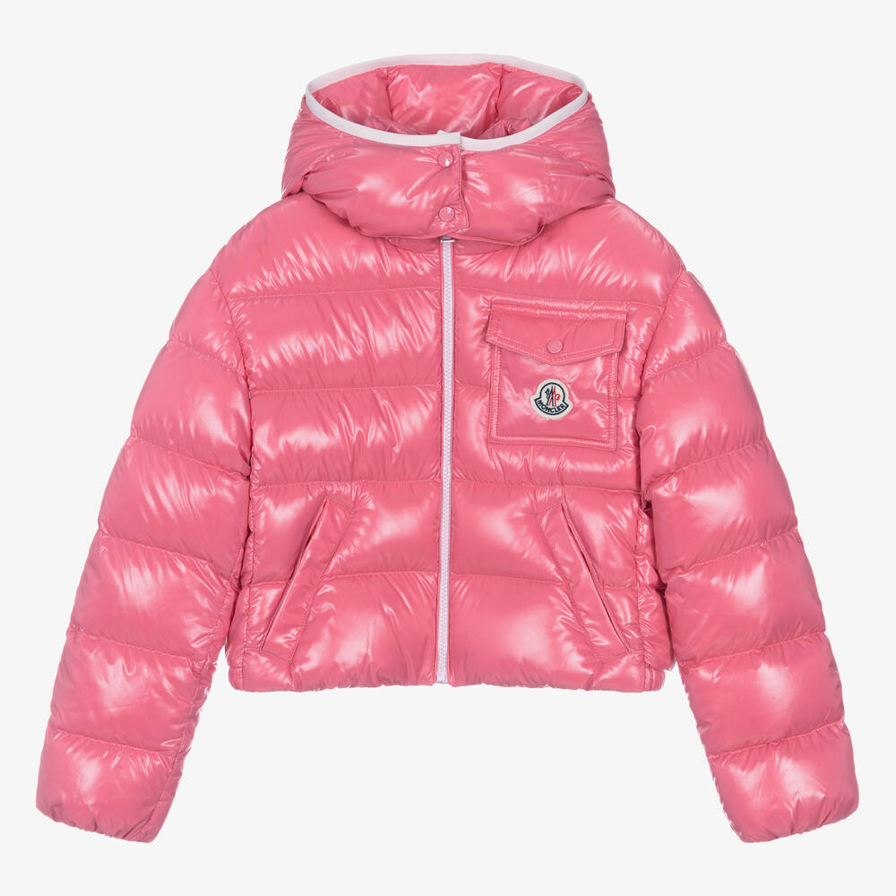 Moncler Enfant - Teen Girls Pink Andro Down Puffer Jacket | Childrensalon