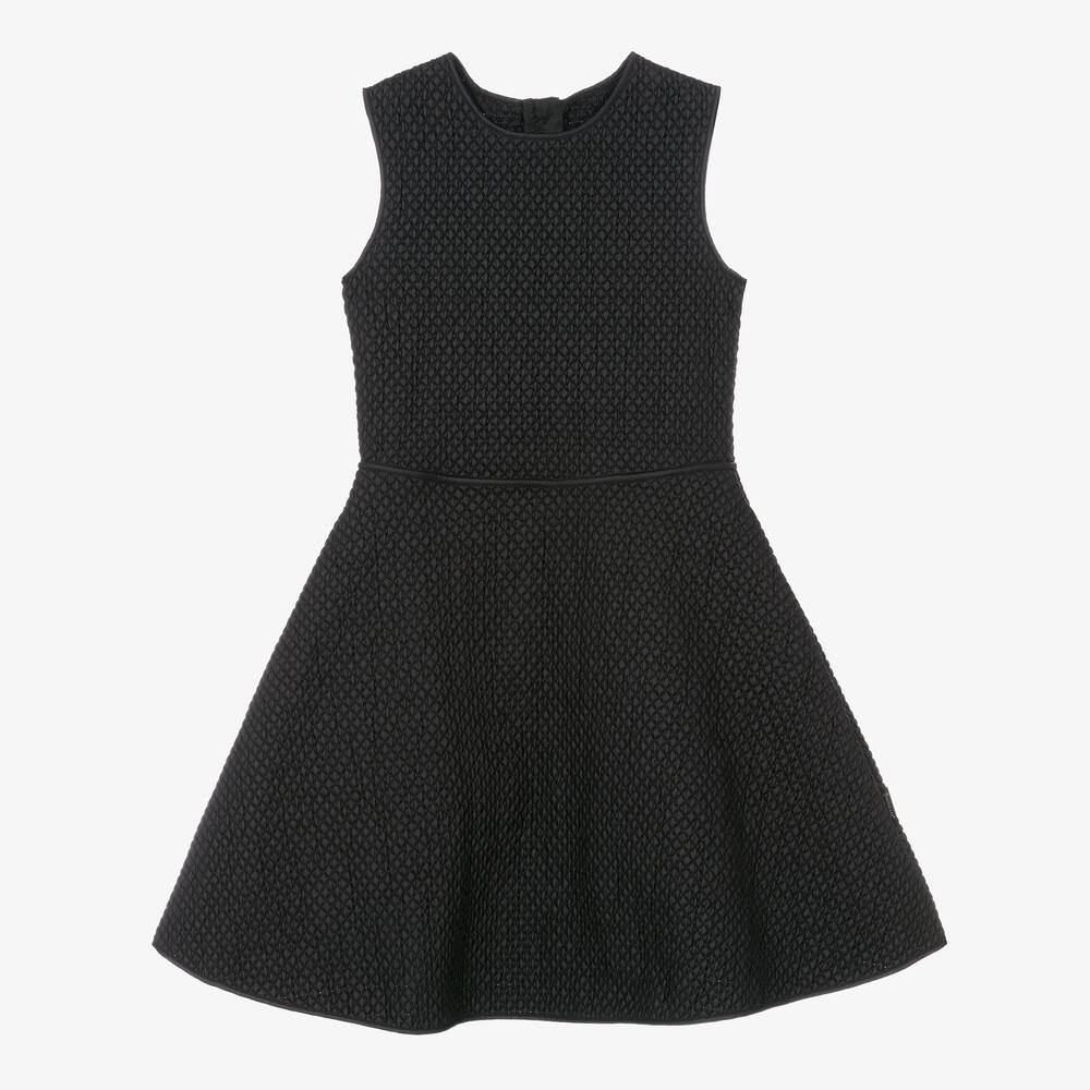 Moncler Enfant - Teen Girls Quilted Black Dress | Childrensalon