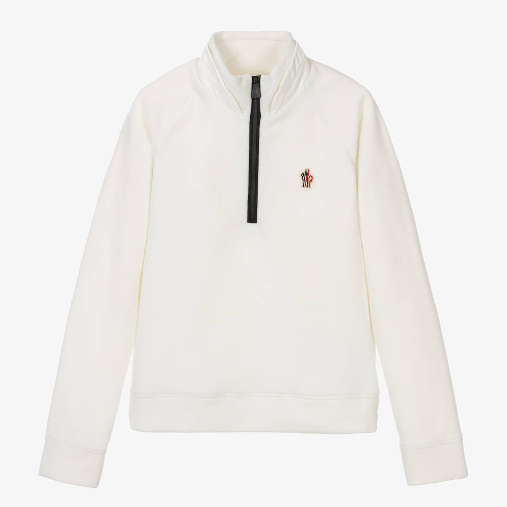 Teen Ivory Technical Fleece Half Zip Top