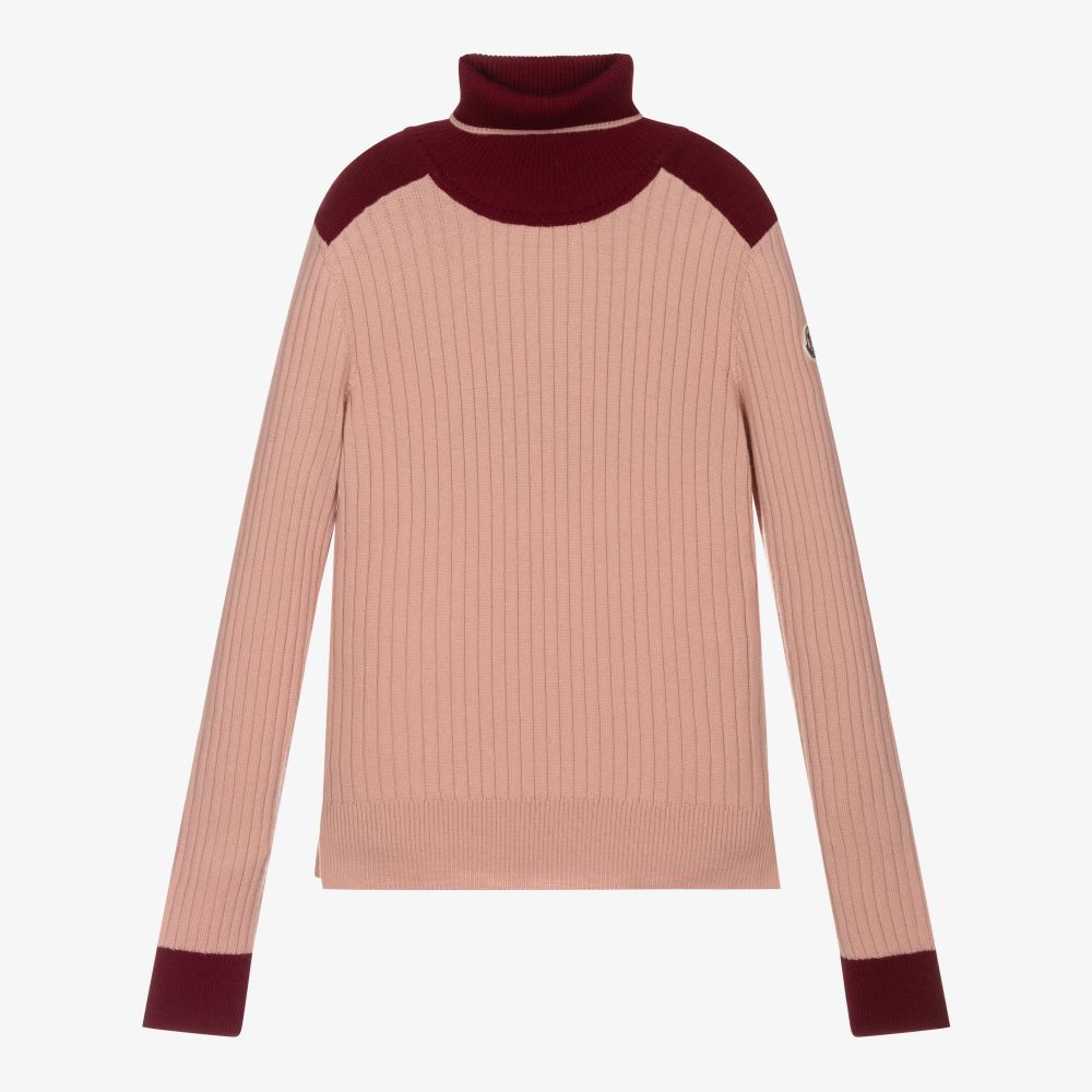 Moncler Enfant - Teen Pink Roll Neck Sweater | Childrensalon