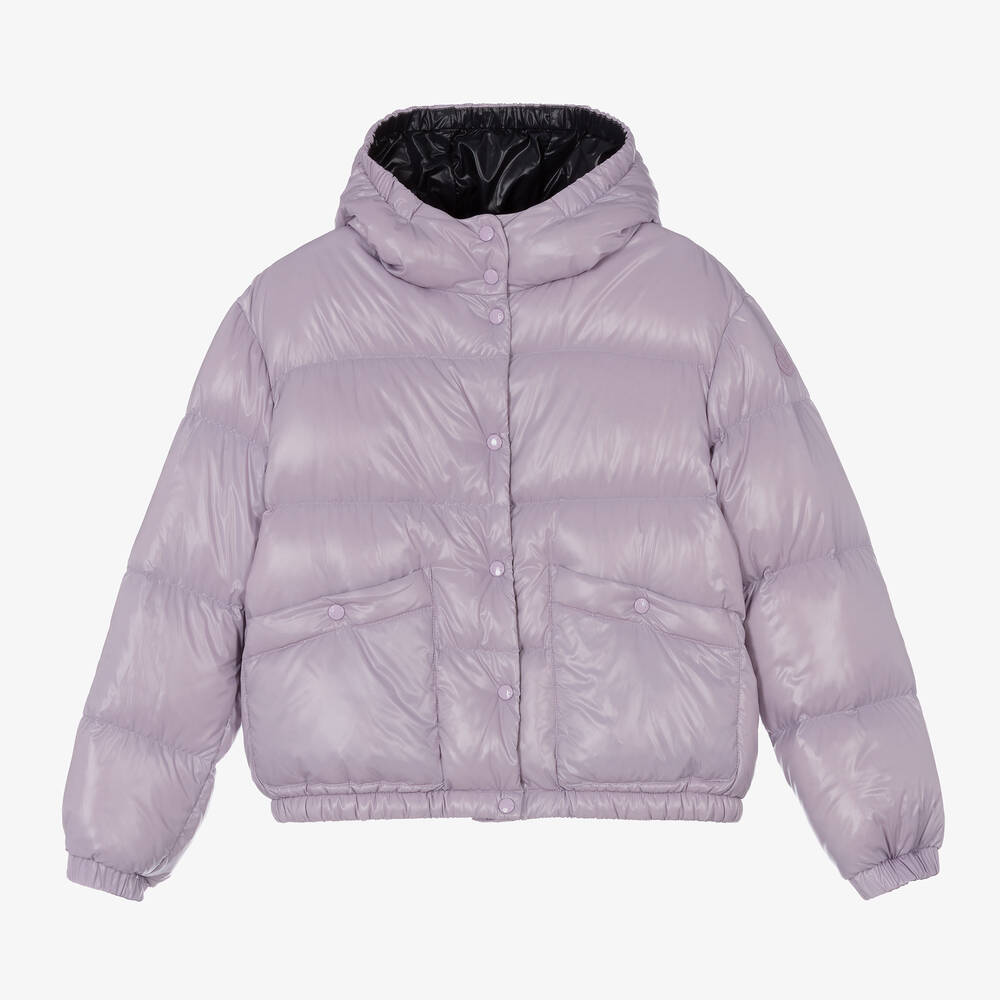 Moncler Enfant - Teen Purple Down Puffer Jacket | Childrensalon