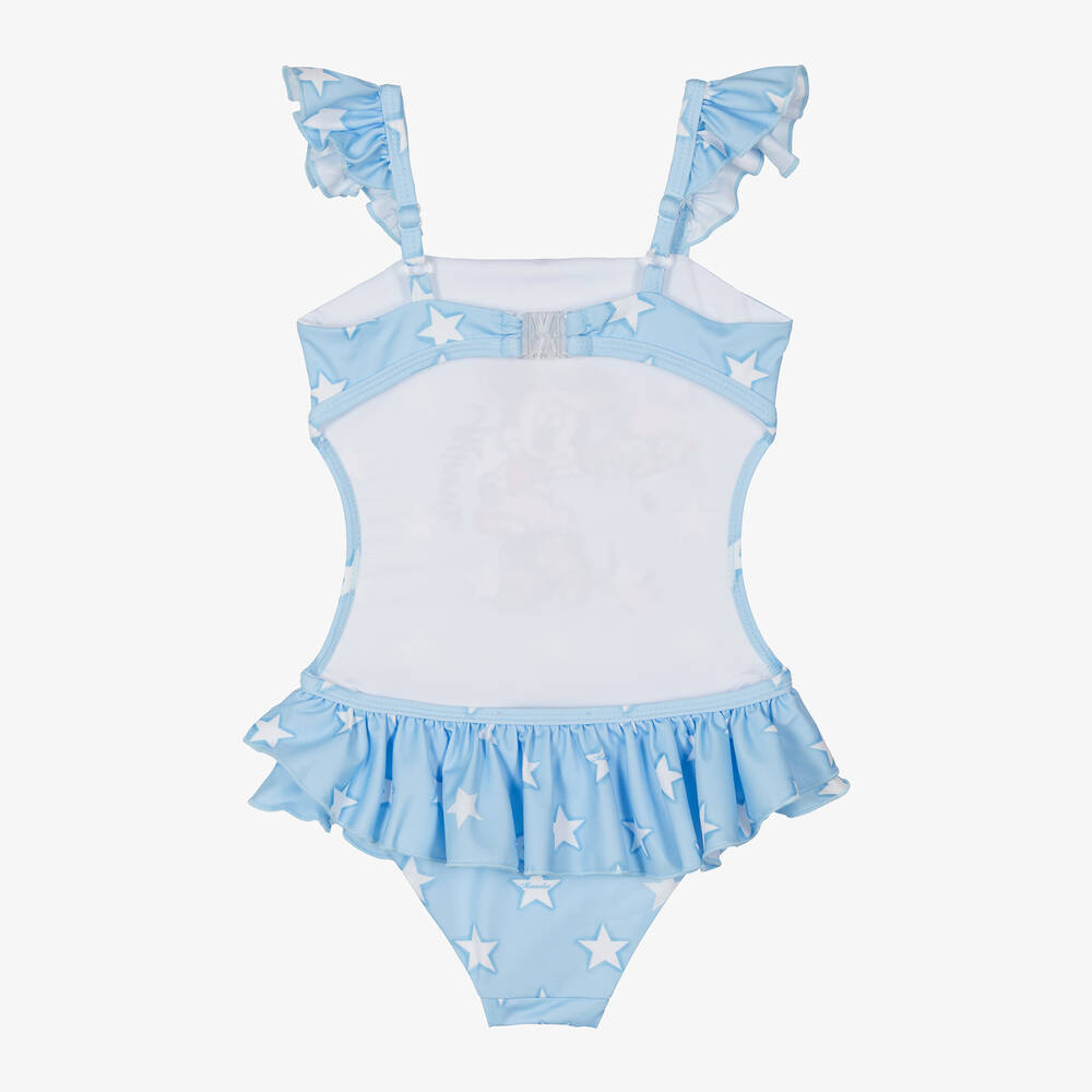 Monnalisa - Girls Blue Disney Star Swimsuit | Childrensalon