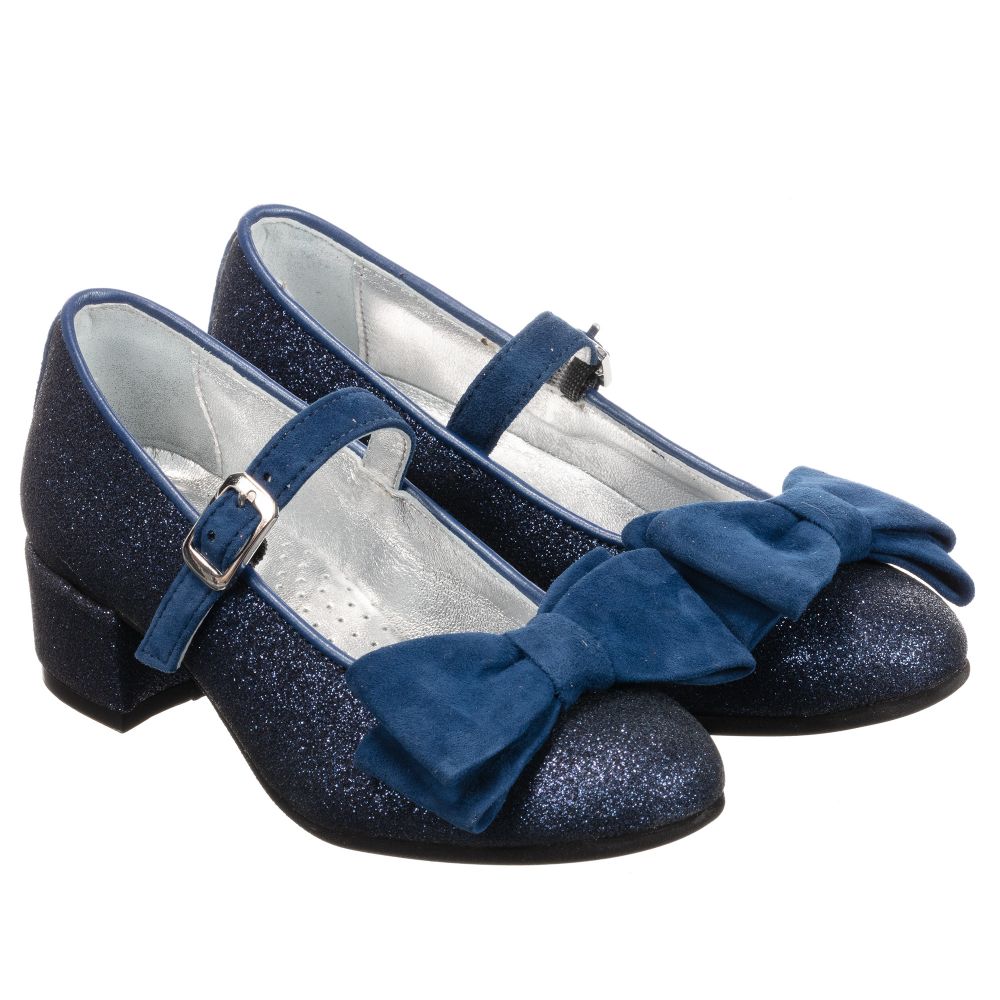 girls blue dress shoes