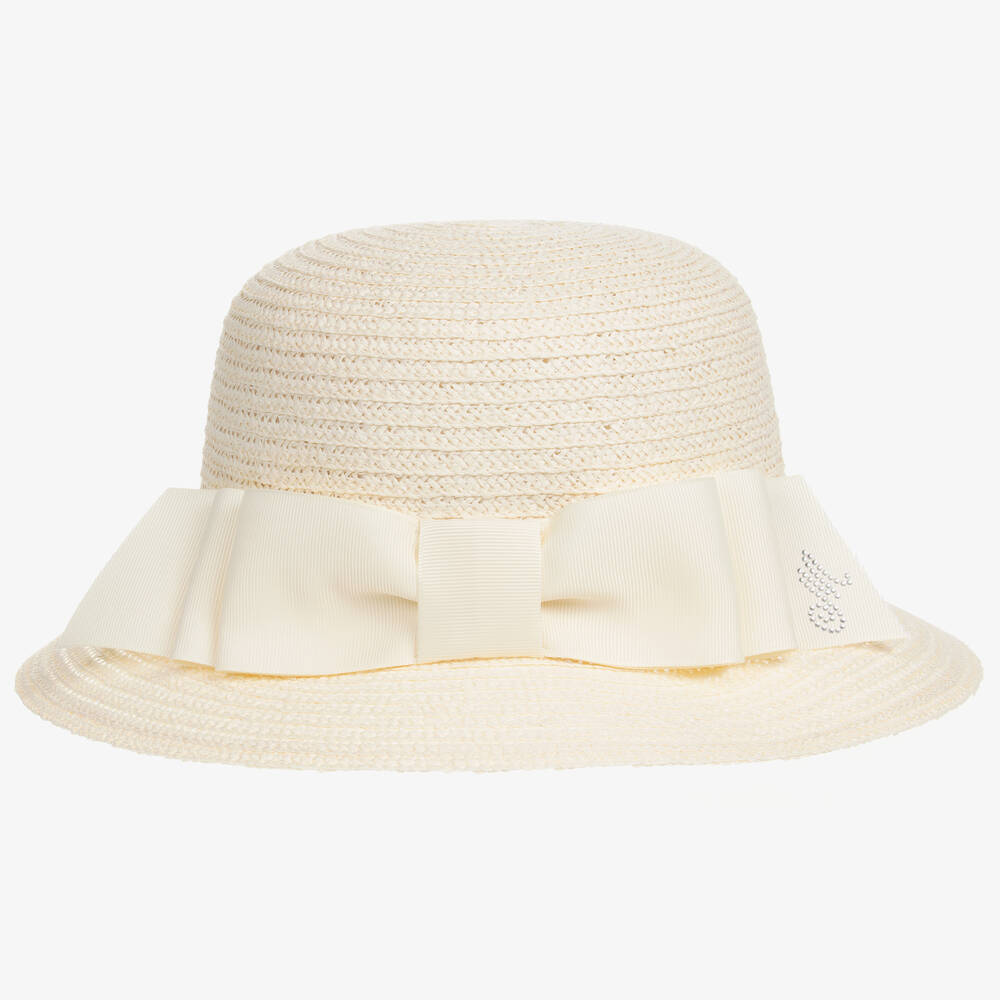 Monnalisa - Кремовая соломенная шляпа | Childrensalon