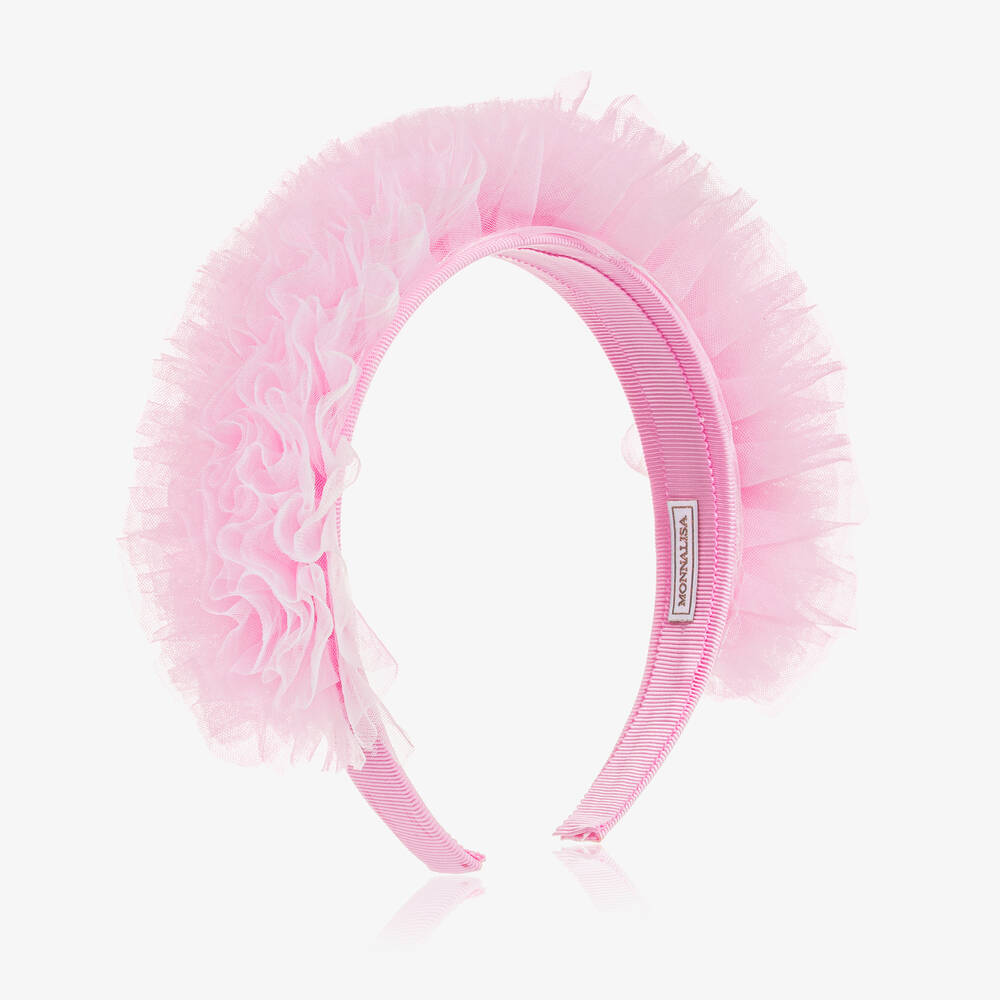 Monnalisa - Girls Lilac-Pink Tulle Hairband | Childrensalon