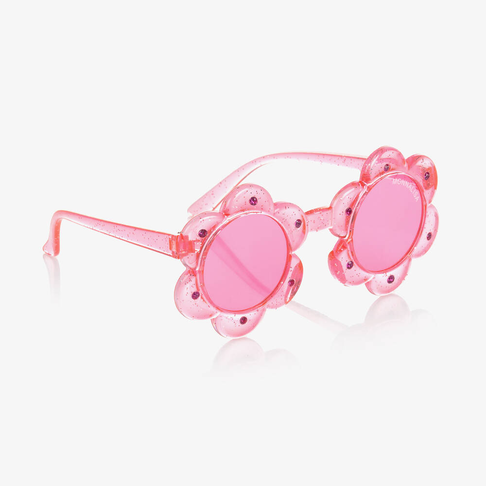 Monnalisa - Girls Pink Flower Sunglasses  | Childrensalon