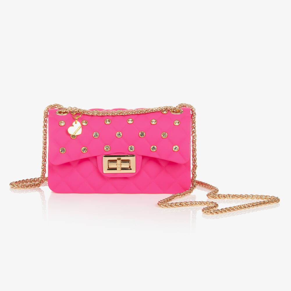 Monnalisa - Girls Pink Quilted Handbag (17cm) | Childrensalon