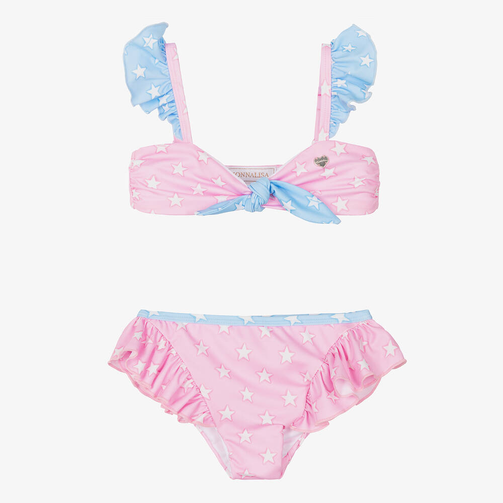 Monnalisa - Girls Pink Star Bikini | Childrensalon