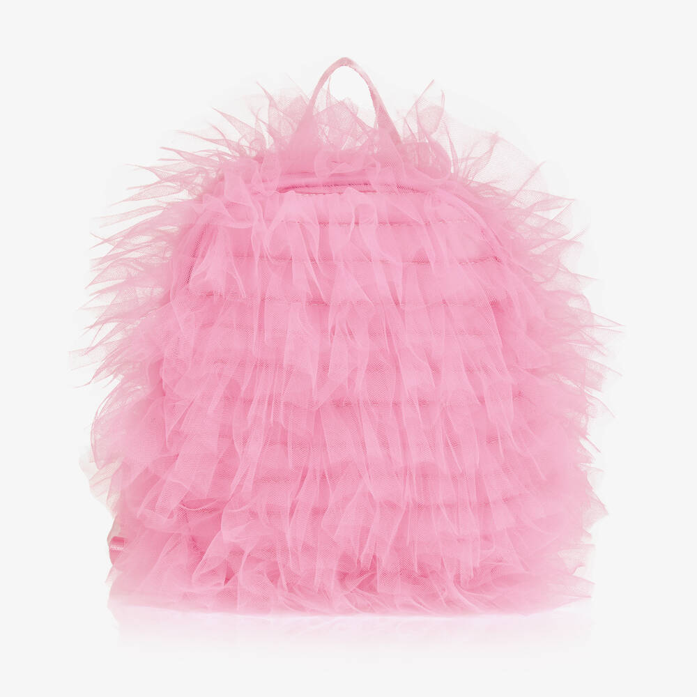 Monnalisa - Girls Pink Tulle Backpack (21cm) | Childrensalon