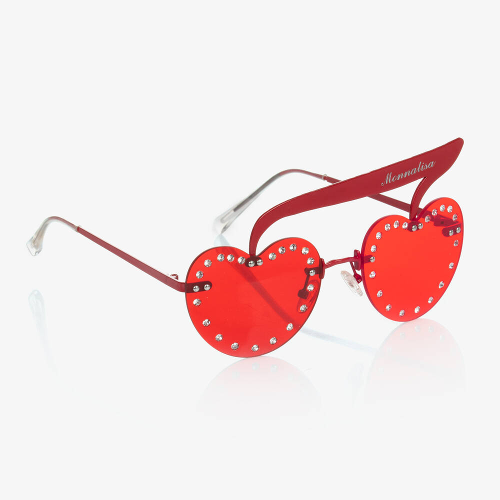 Monnalisa - Rote Kirsch-Sonnenbrille (M) | Childrensalon