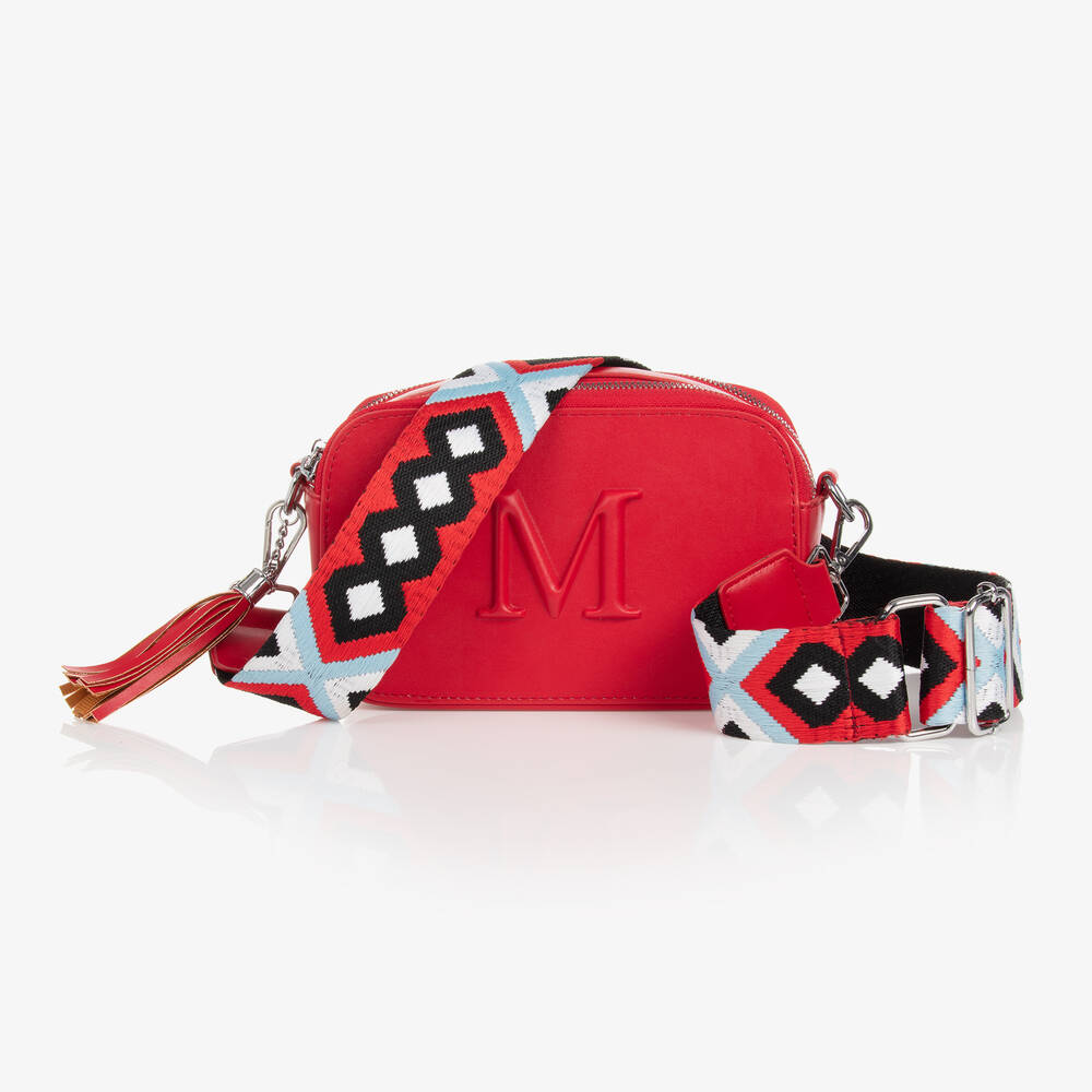 Monnalisa - Girls Red Faux Leather Handbag (21cm) | Childrensalon