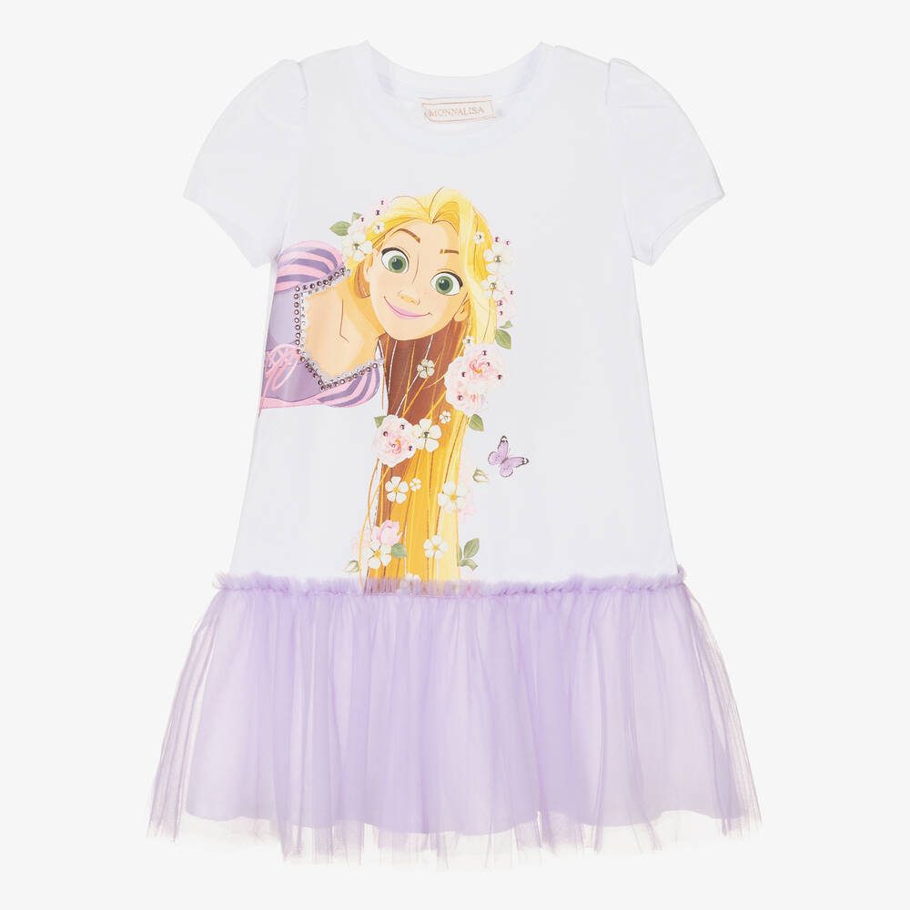 Monnalisa - Girls White Disney Tutu Dress | Childrensalon