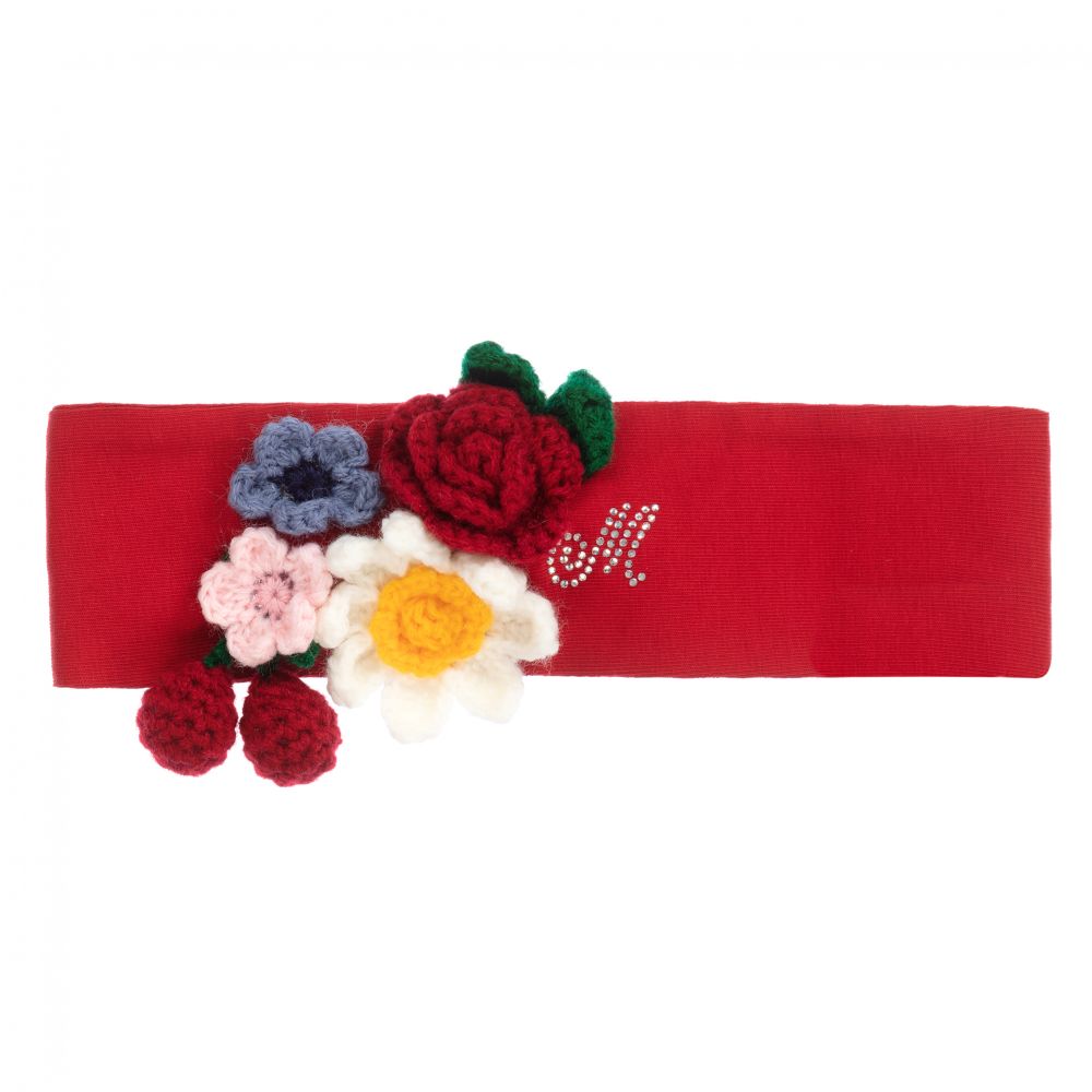 Monnalisa Babies' Girls Red Floral Headband