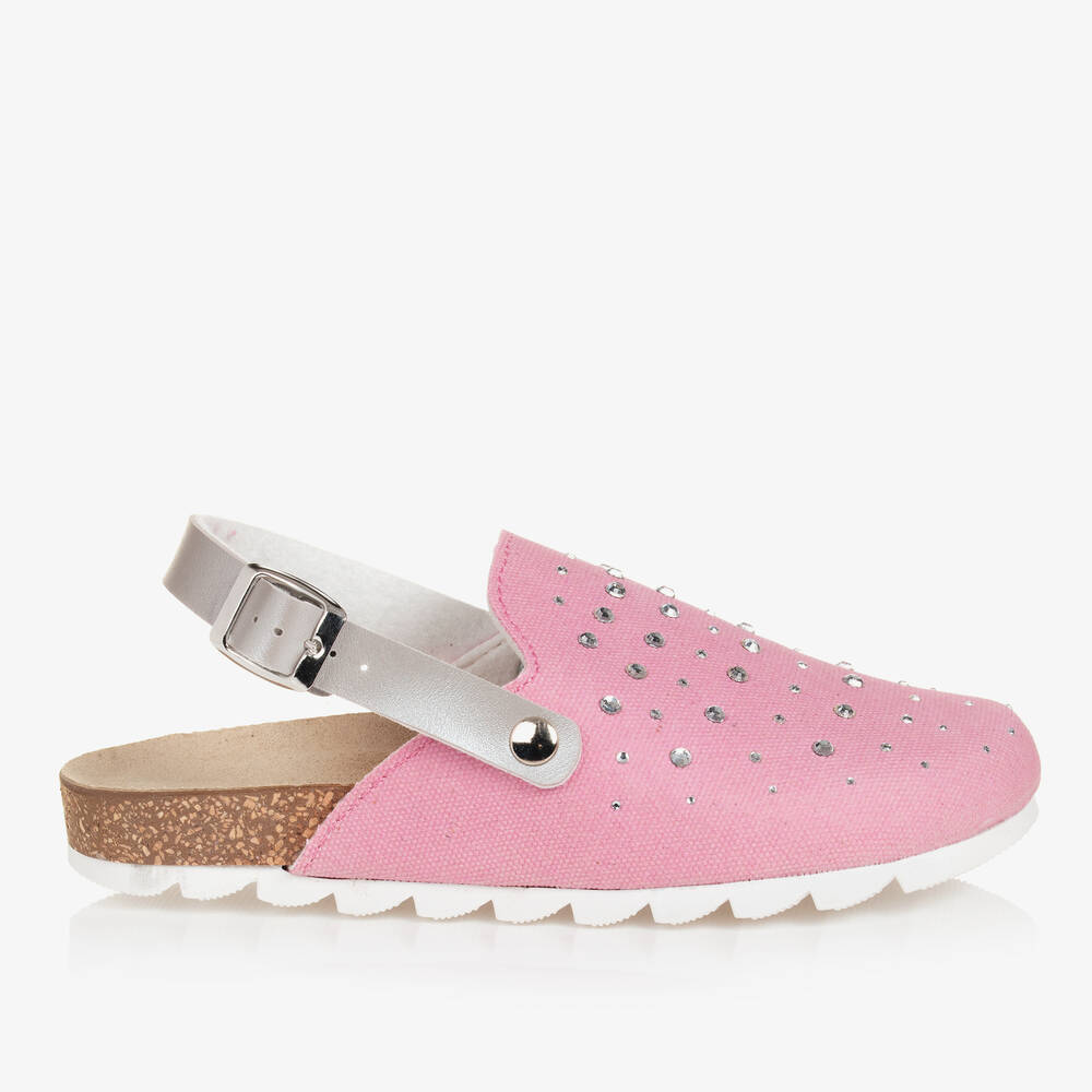 Monnalisa Teen Girls Pink Diamanté Sandals