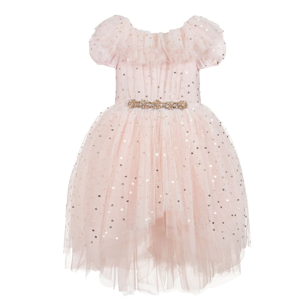 Monnalisa Couture - Teen Pink Tulle & Sequin Dress | Childrensalon