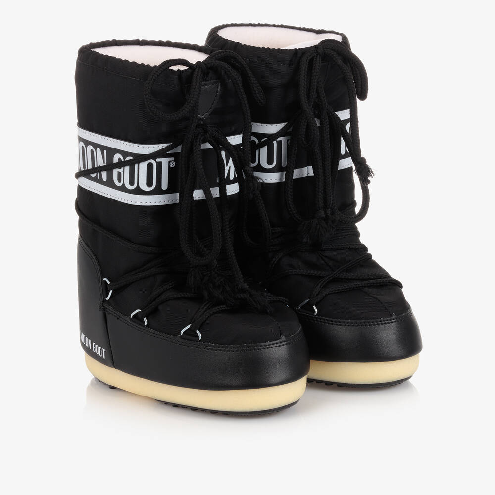 Moon Boot - Black Icon Nylon Snow Boots | Childrensalon