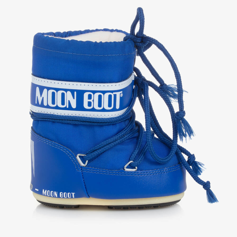 Moon Boot - Blue Mini Nylon Snow Boots | Childrensalon