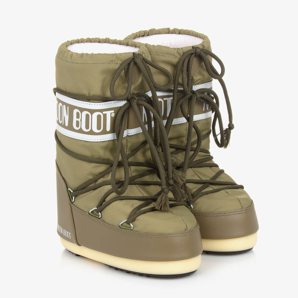 Moon Boot - Green Icon Nylon Snow Boots | Childrensalon