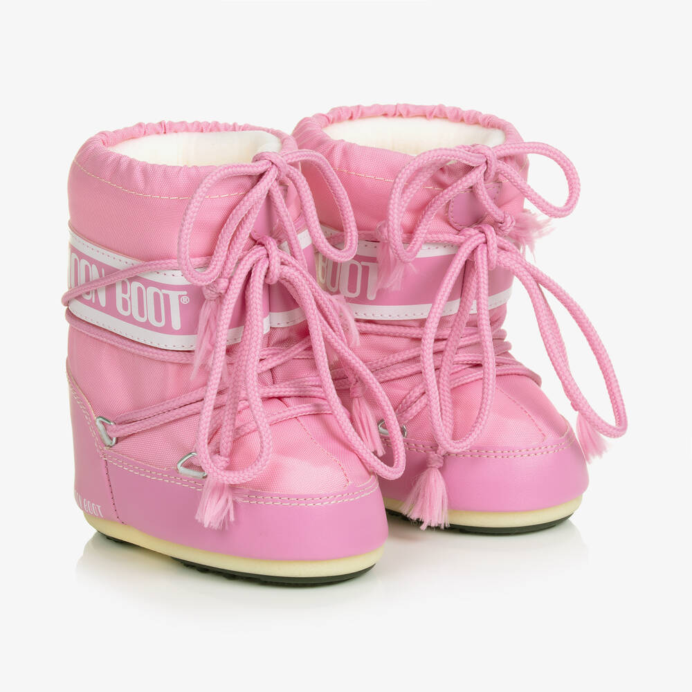Moon Boot - Pink Mini Icon Baby Snow Boots | Childrensalon