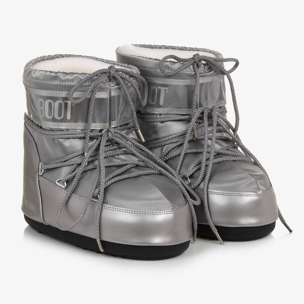 Moon Boot - Silver Icon Low Satin Snow Boots | Childrensalon