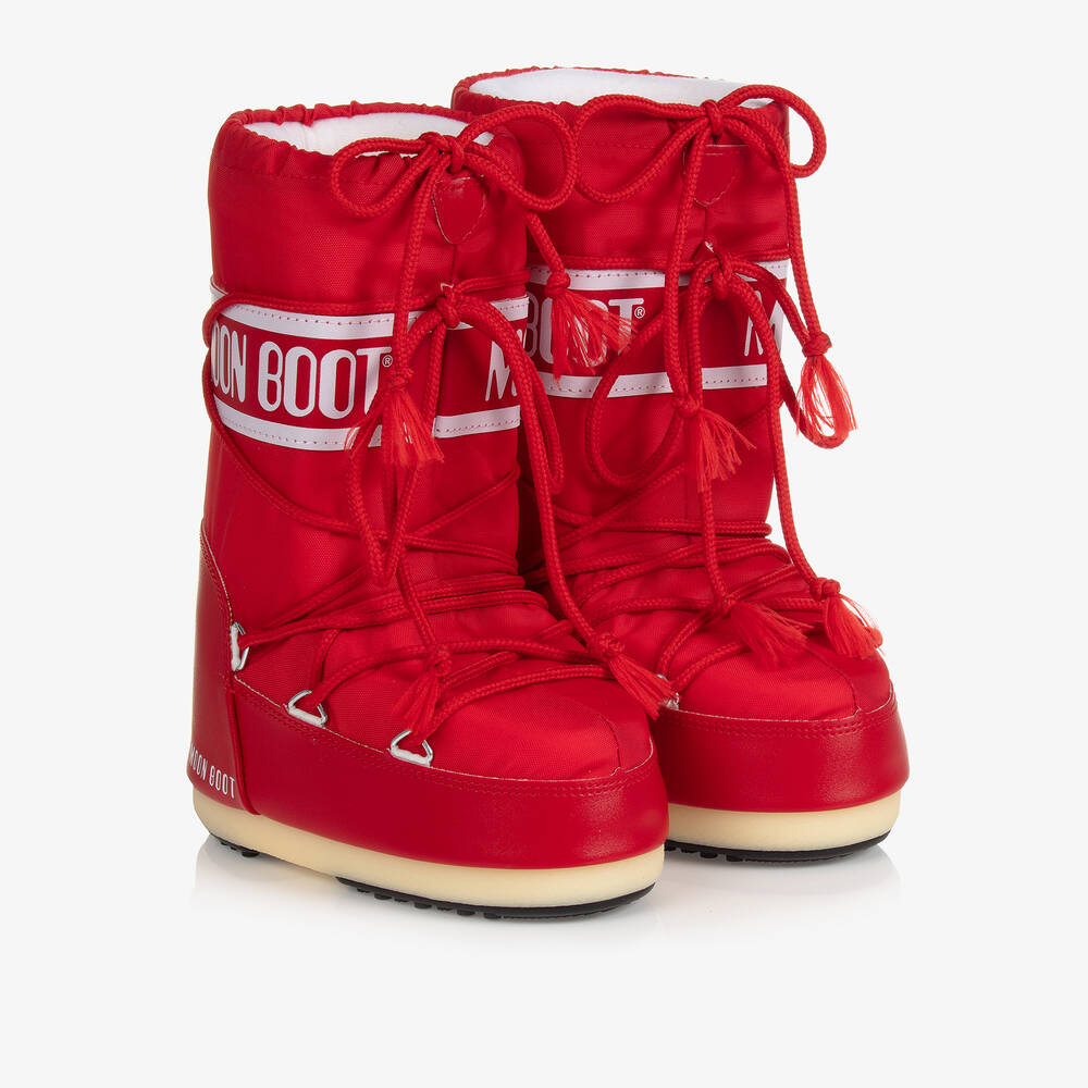 Moon Boot - Teen Red & White Icon Snow Boots | Childrensalon